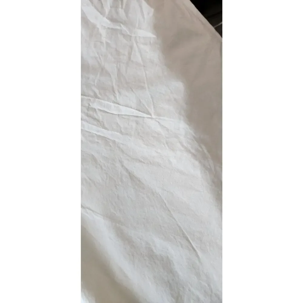 Parachute Reversible White Cream Cotton Full Queen Duvet Cover